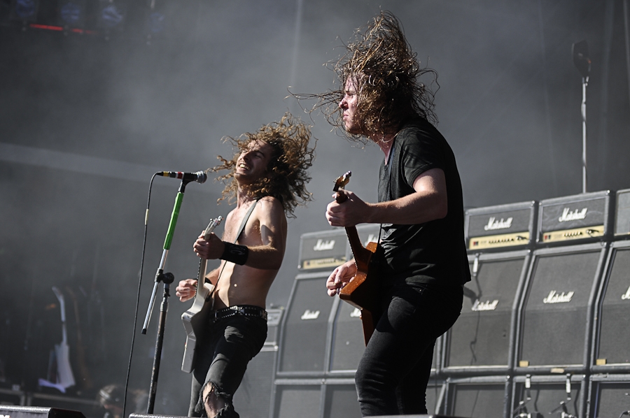 Klasse Show bei Rock Am Ring – Airbourne - Joel O'Keeffe und David Roads