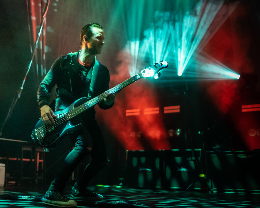 Myles Kennedy, Mark Tremonti, Brian Marshall und Scott Phillips auf Stippvisite in Deutschland. – Alter Bridge.