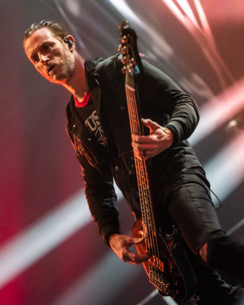 Myles Kennedy, Mark Tremonti, Brian Marshall und Scott Phillips auf Stippvisite in Deutschland. – Alter Bridge.