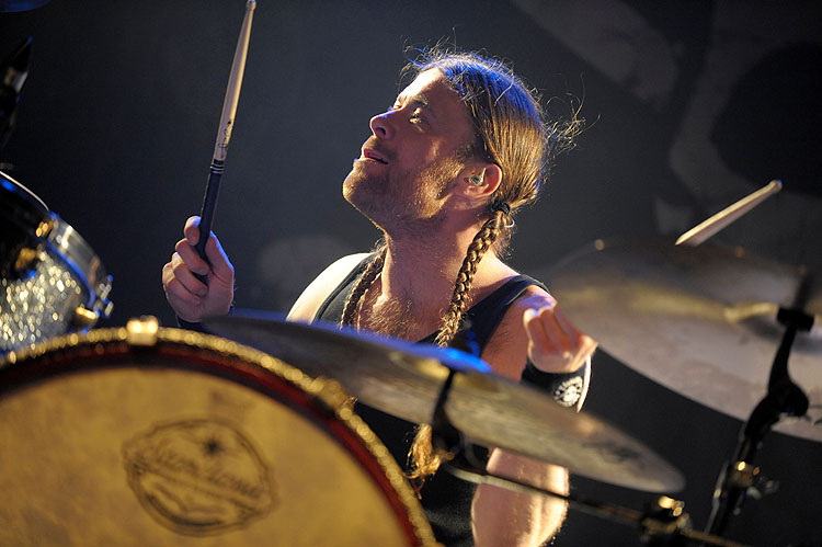 Backyard Babies – Die Babies in der Essigfabrik als Support von Danko Jones – Peder Carlsson am Schlagzeug.