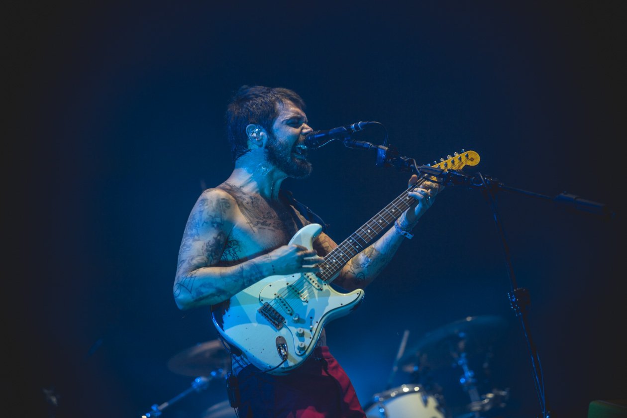Die Schotten rockten die Green Stage am Festivalsamstag. – Biffy Clyro.