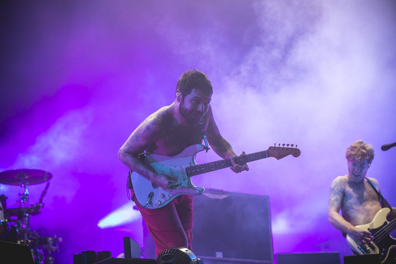 Die Schotten rockten die Green Stage am Festivalsamstag. – Biffy Clyro.