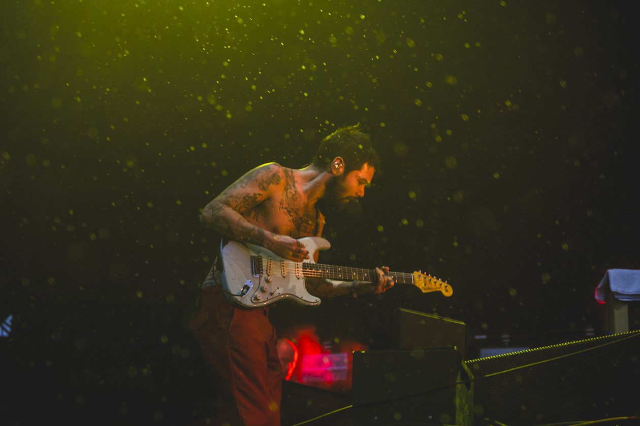 Die Schotten rockten die Green Stage am Festivalsamstag. – Biffy Clyro.