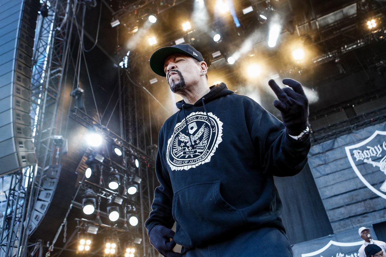 Gern gesehene Gäste am Ring: Ice-Ts Hardcore/Metal-Gang. – Body Count.