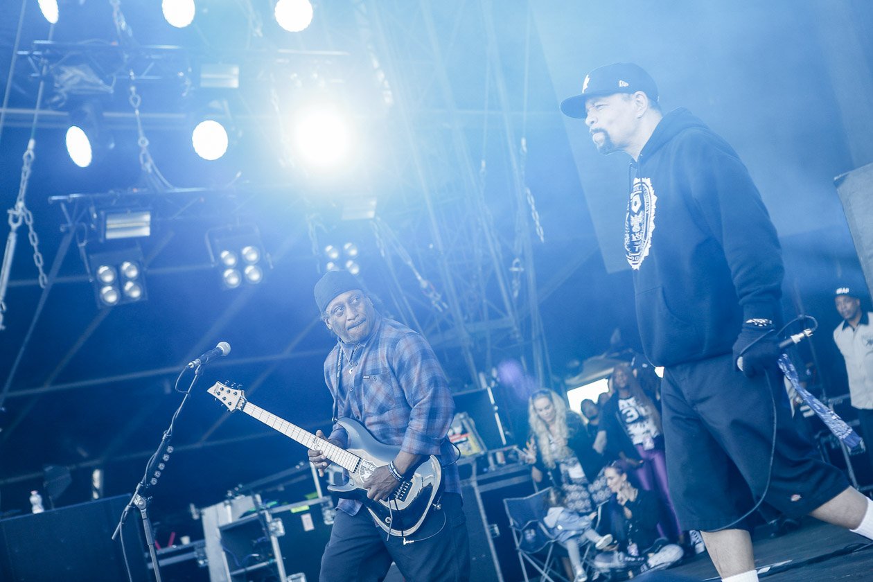 Gern gesehene Gäste am Ring: Ice-Ts Hardcore/Metal-Gang. – Body Count.