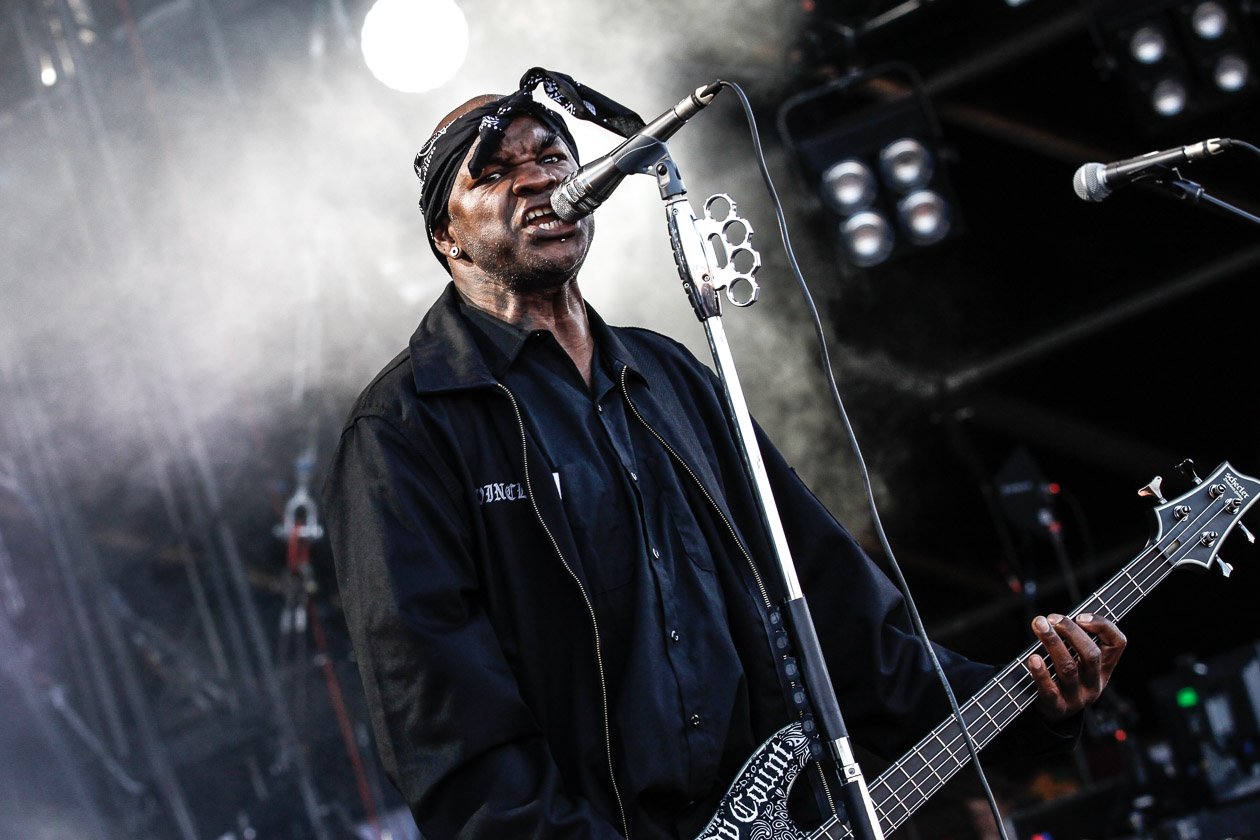 Gern gesehene Gäste am Ring: Ice-Ts Hardcore/Metal-Gang. – Body Count.