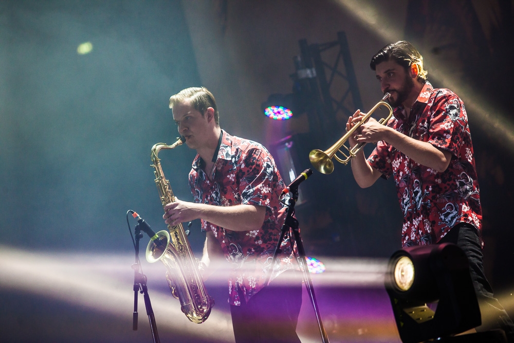 Die Broilers spielten für längere Zeit ihr letztes Konzert - natürlich in Düsseldorf. – Die Bläser-Section.