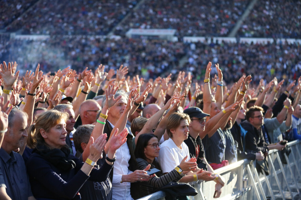 Bruce Springsteen – Der Boss beim einzigen Deutschlandkonzert in diesem Jahr. – Fans.