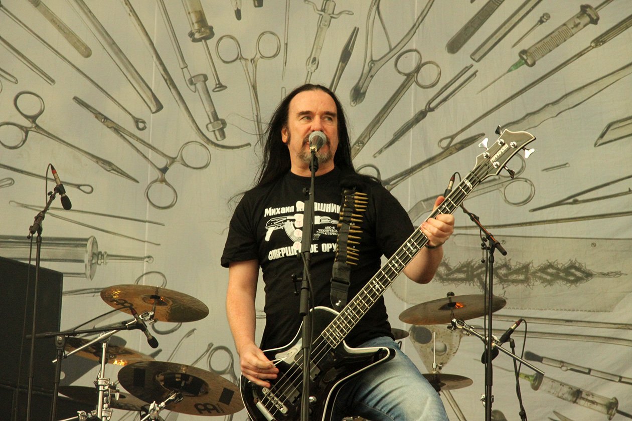 Jeff Walker und Co. hatten gute Laune - und einen guten Sound. – Carcass.