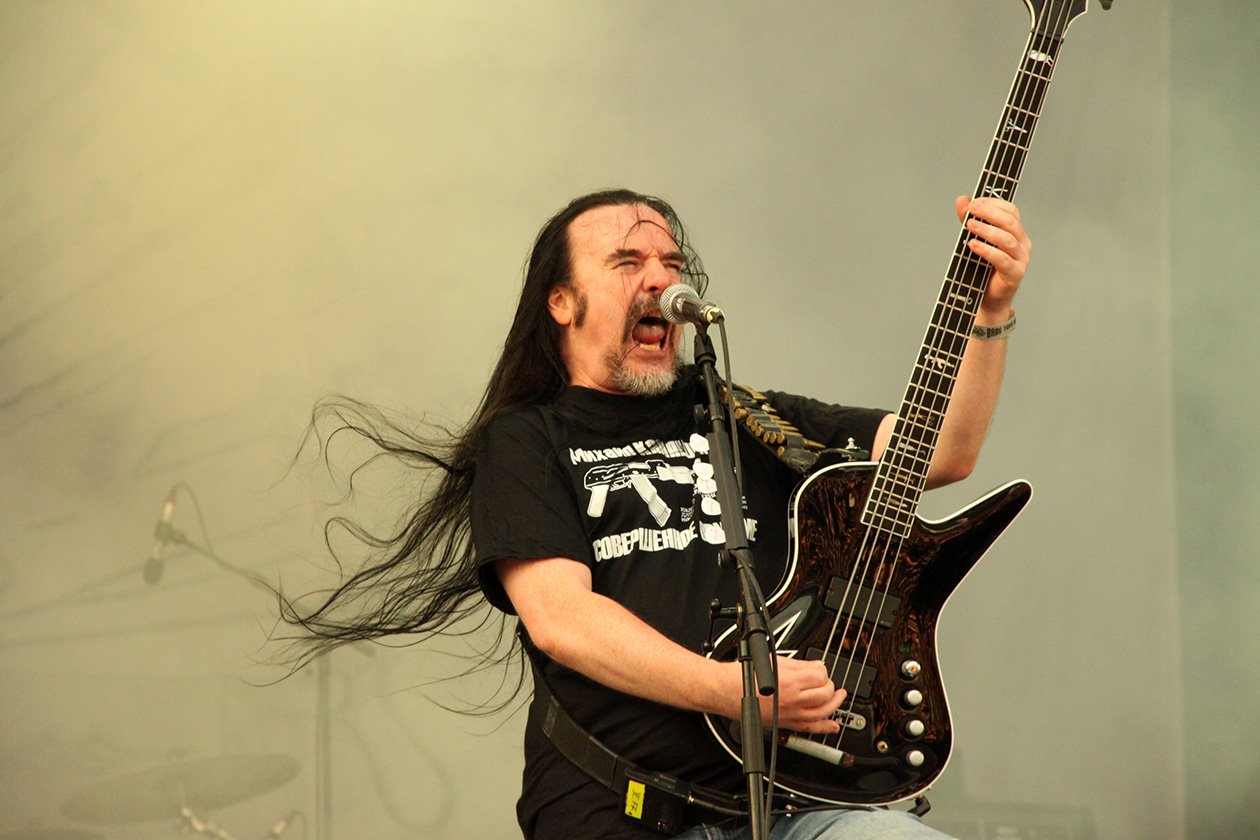 Jeff Walker und Co. hatten gute Laune - und einen guten Sound. – Carcass.