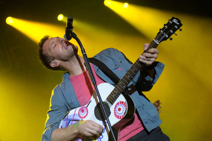 Coldplay spielen ein exklusives Radiokonzert im Kölner E-Werk. – Chris Martin