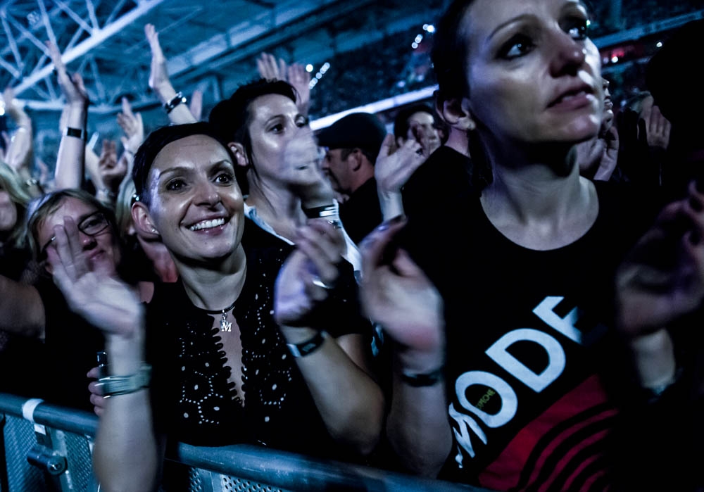 Martin Gore, Dave Gahan und Andy Fletcher spielten gleich zwei Mal in der Esprit Arena. – Depeche Mode.