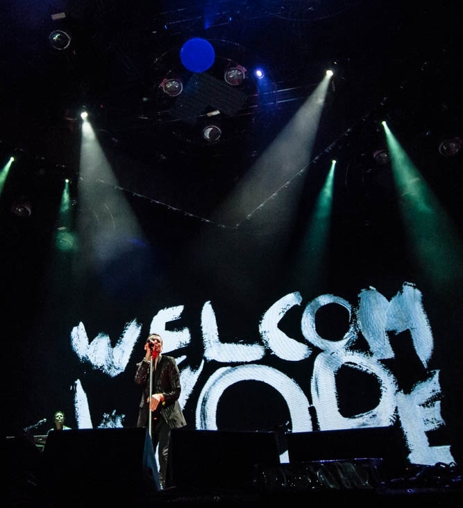 Martin Gore, Dave Gahan und Andy Fletcher spielten gleich zwei Mal in der Esprit Arena. – Depeche Mode.