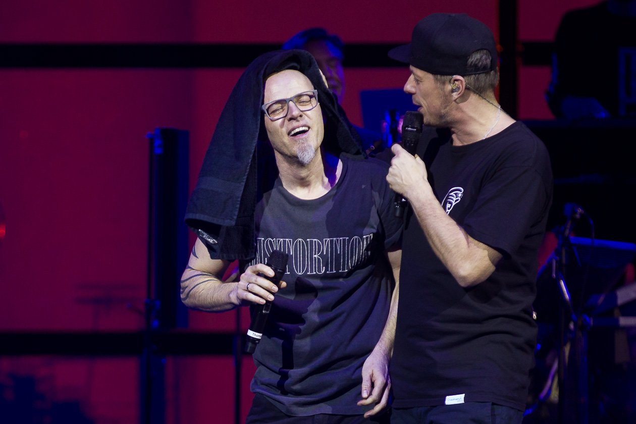 Die Fantastischen Vier – So fängt 2017 schon mal gut an: Smudo, Deejot Hausmarke, Thomas D und And.Ypsilon live. – Thomas und Michi.