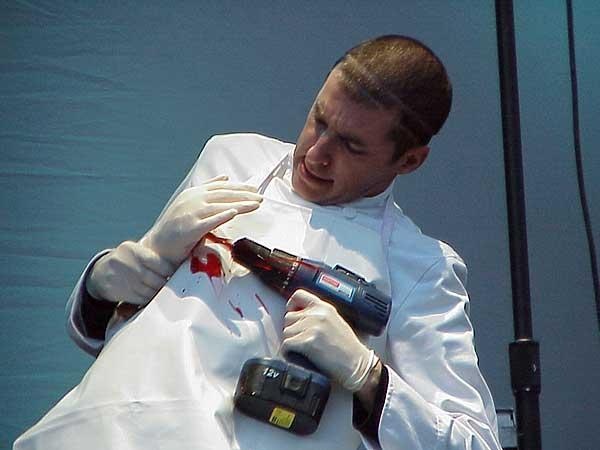 Fad Gadget im Vorprogramm von Depeche Mode, Hamburg 2001. – 