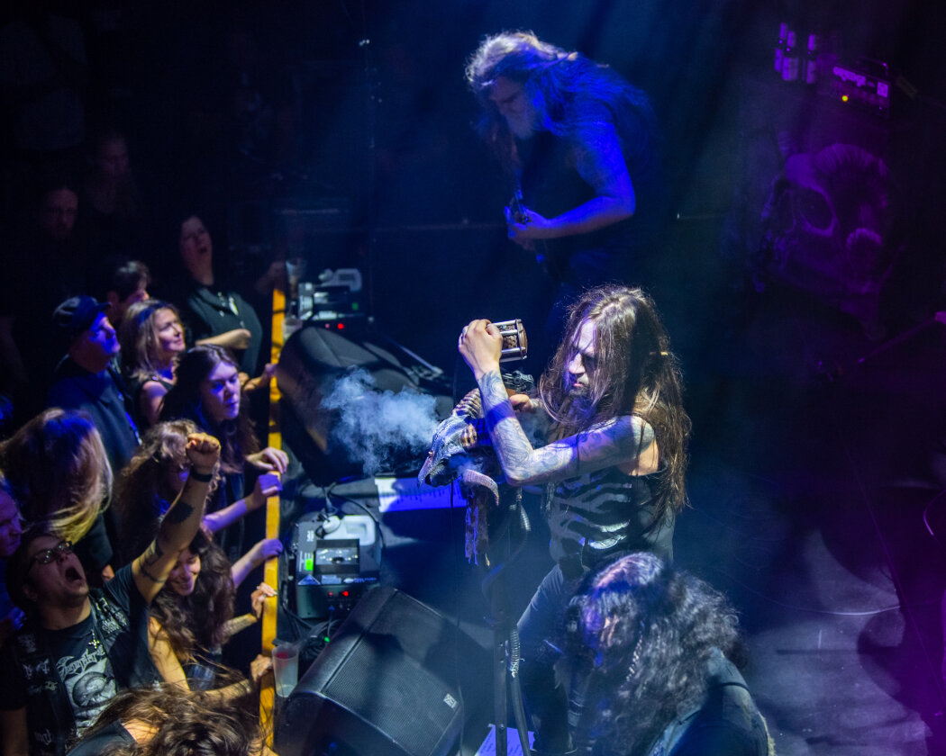 Nordisches Trio in der Hauptstadt: Finntroll im Tross mit der finnischen Melodic Death-Band Brymir sowie den isländischen Viking-Metallern Skalmöld. – Finntroll.