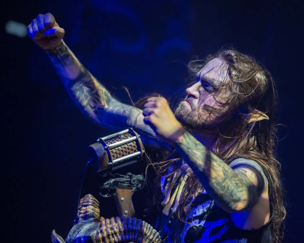 Nordisches Trio in der Hauptstadt: Finntroll im Tross mit der finnischen Melodic Death-Band Brymir sowie den isländischen Viking-Metallern Skalmöld. – Finntroll.