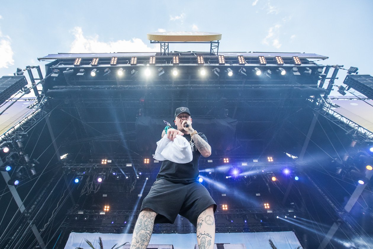 Casper, SXTN, Kraftwerk, Liam Gallagher, K.I.Z., David Guetta, The Weeknd etc. live im Berliner Olympiapark. – Bonez MC.