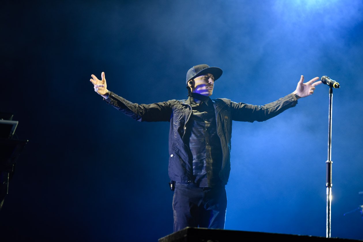 Am letzten Festivaltag gaben noch mal alle Gas: vor und auf den Bühnen. – Linkin Park.