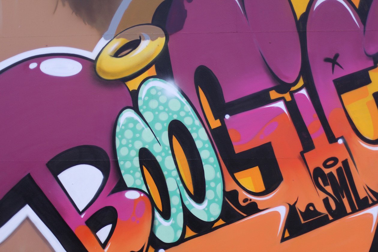 Ferropolis im Sternzeichen des Hip Hop! – Eins der vielen Werke.