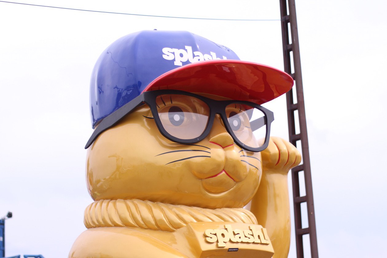 Ferropolis im Sternzeichen des Hip Hop! – Das Maskottchen darf nicht fehlen.