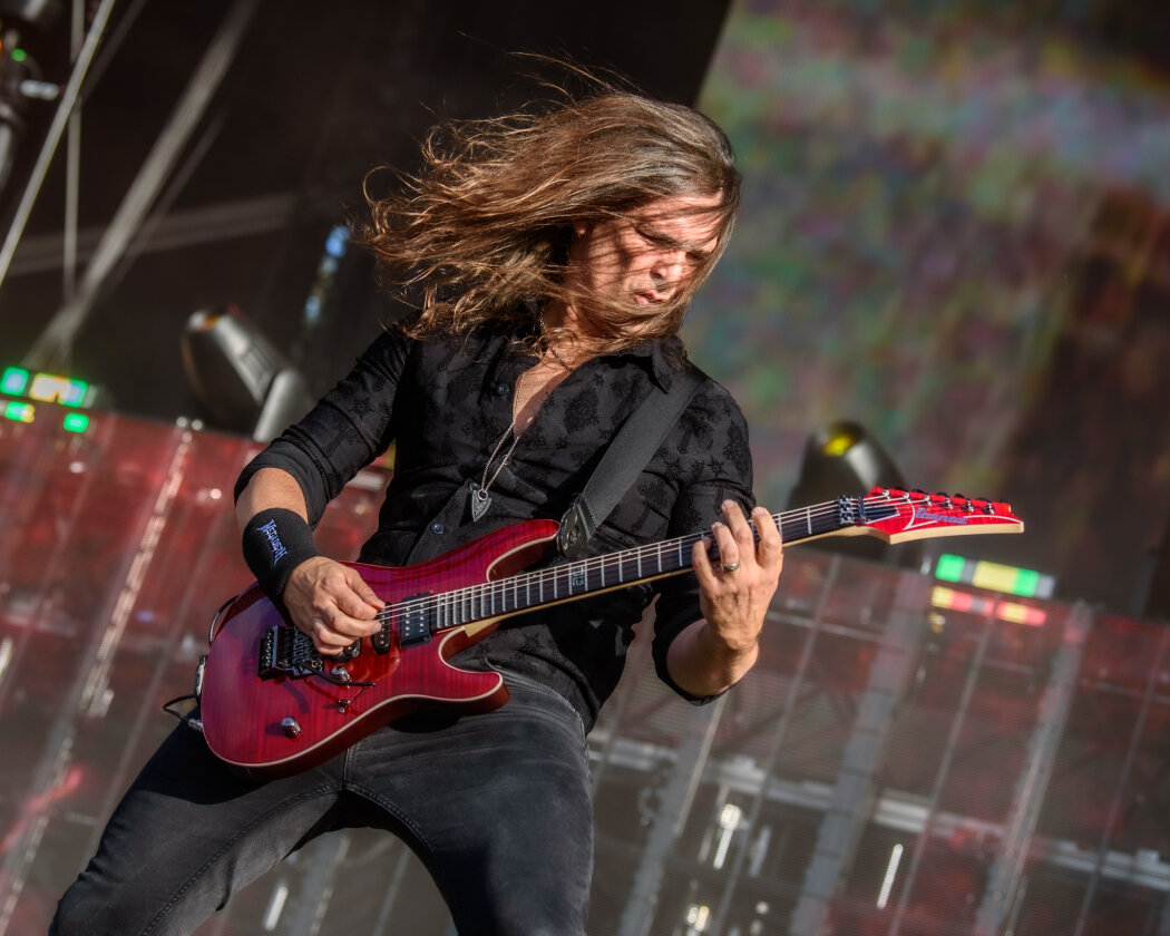 Zum Wochenende hin hat Odin ein Einsehen: Iron Maiden, Megadeth, Heaven Shall Burn, Biohazard, While She Sleeps oder Trivium drehen auf. – Megadeth.