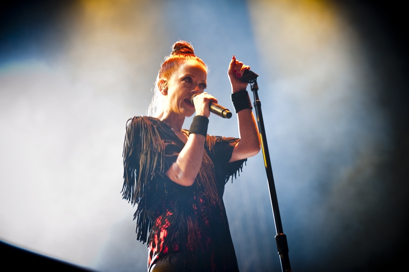 Garbage – Shirly und Co. spielten spät nachts. – Shirley am Mic.