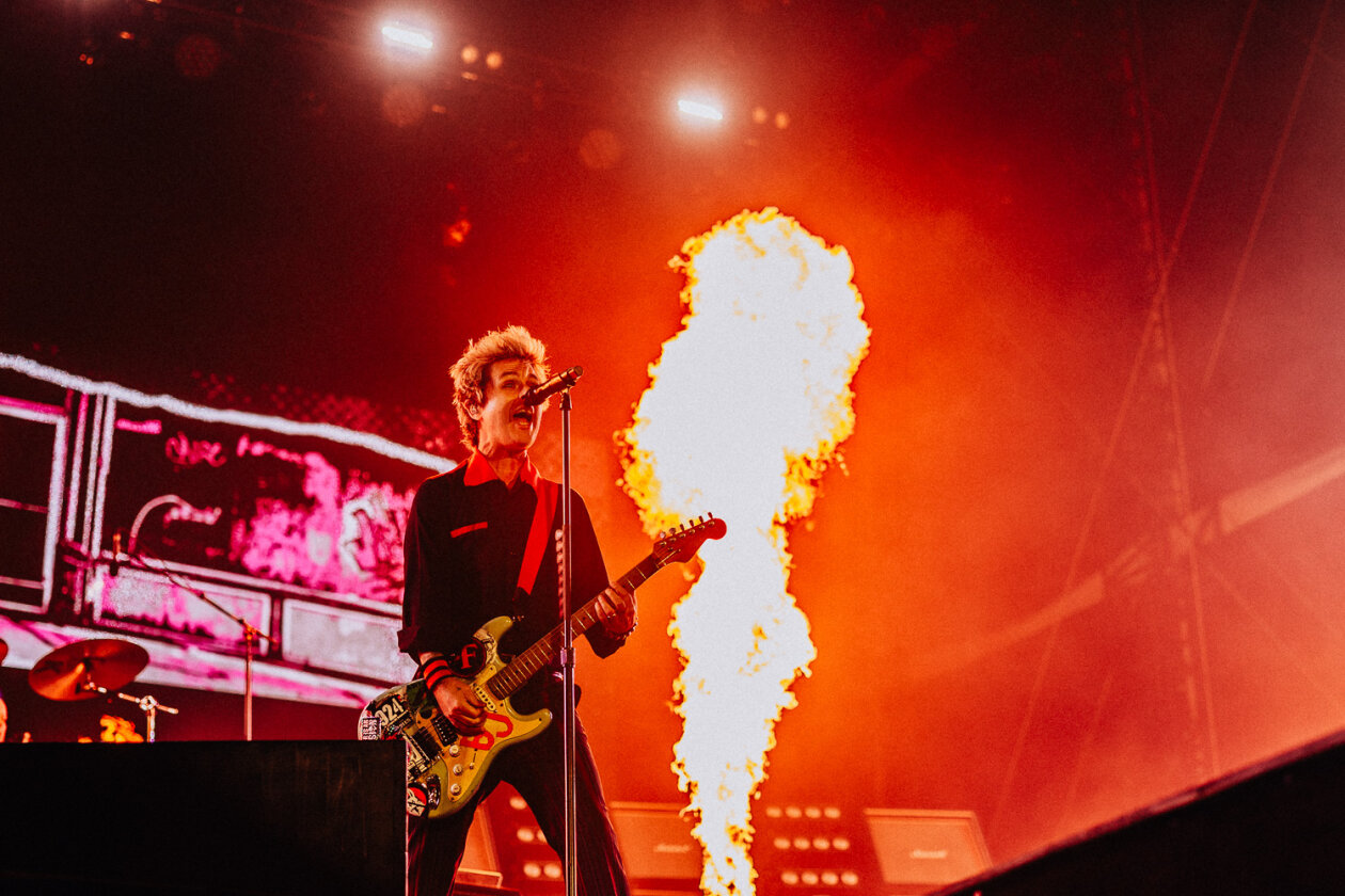 Green Day – Headliner am Samstag: Wenn sich Billie Armstrong und Band ankündigen, ist es vor der Hauptbühne brechend voll. – Billie Joe Armstrong.