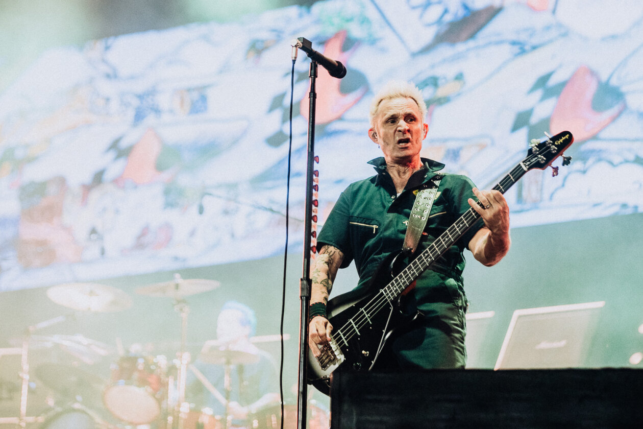 Green Day – Headliner am Samstag: Wenn sich Billie Armstrong und Band ankündigen, ist es vor der Hauptbühne brechend voll. – Mike Dirnt.