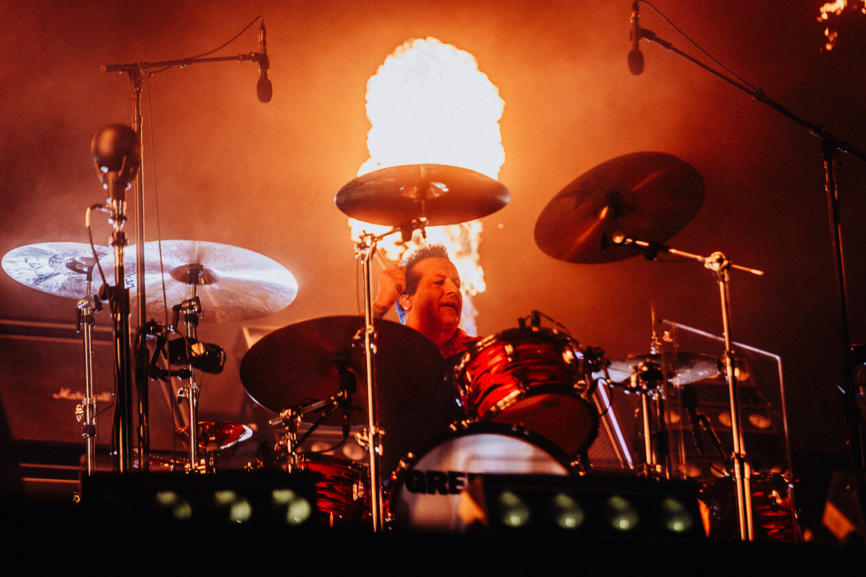 Green Day – Headliner am Samstag: Wenn sich Billie Armstrong und Band ankündigen, ist es vor der Hauptbühne brechend voll. – Tré Cool.
