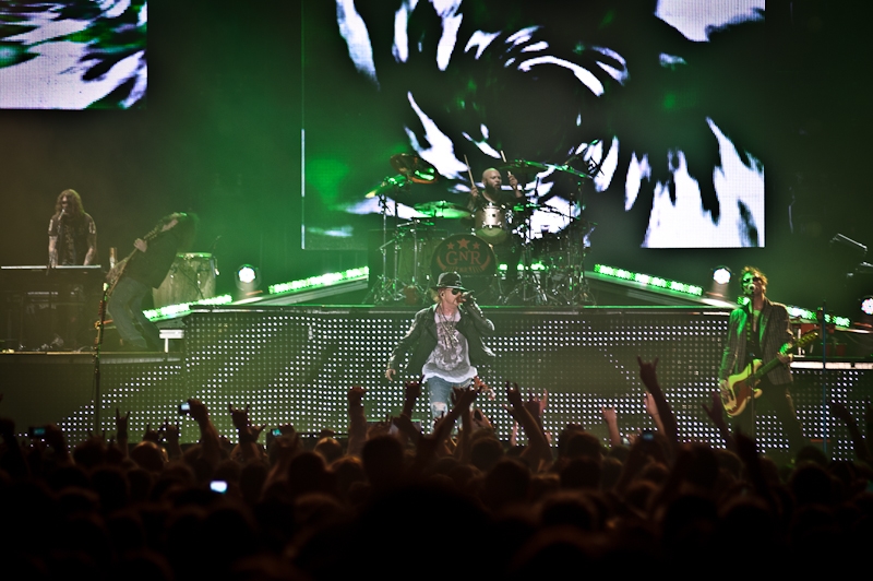 Guns N' Roses – Axl - vom Mischpiult aus gesehen.