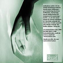 Heimelektro Ulm - LP 1 Artwork