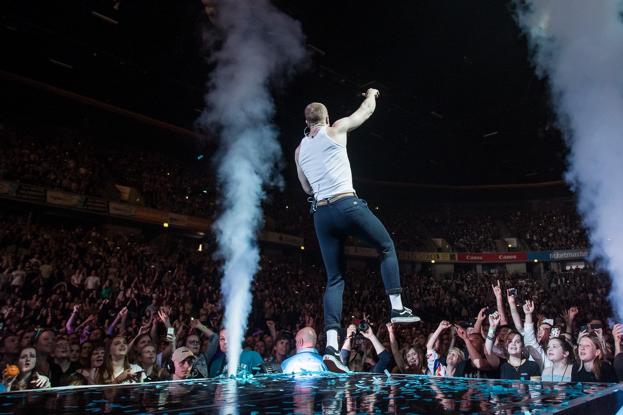 Imagine Dragons – Die Band aus Las Vegas - im Gepäck das aktuelle Album "Evolve". – Dan und Fans.