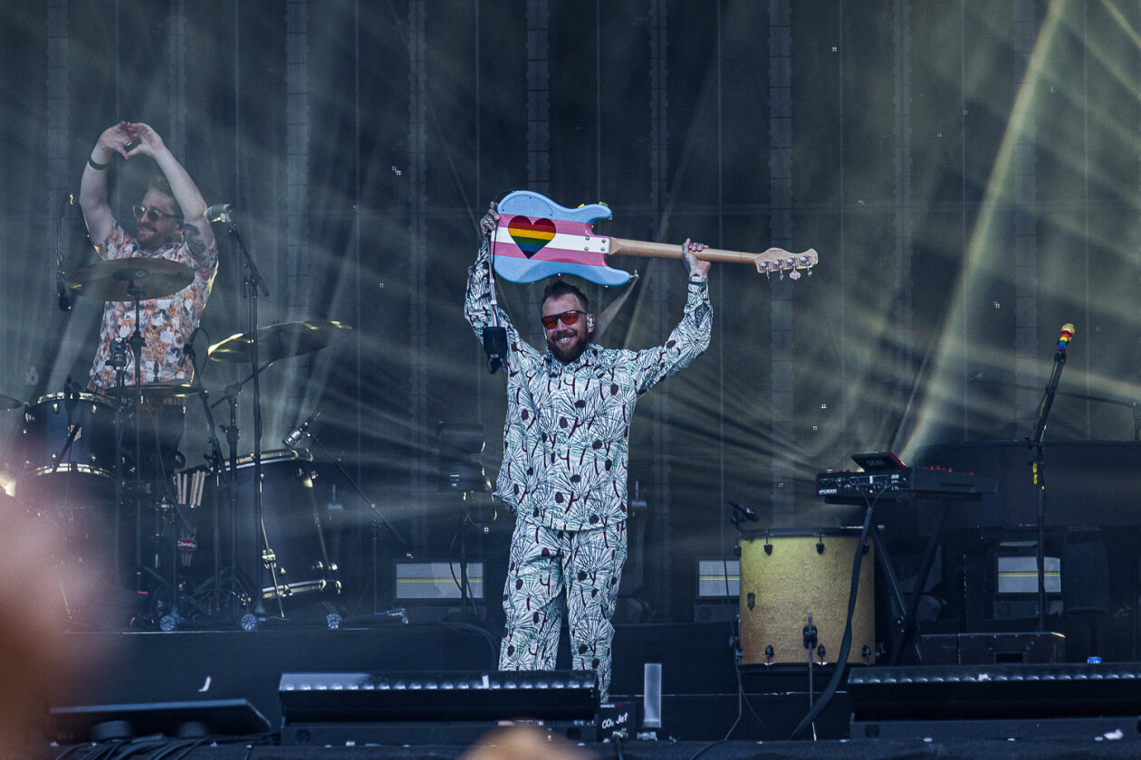 Imagine Dragons begeistern das ausverkaufte Open Air-Stadionrund. – Ben McKee.