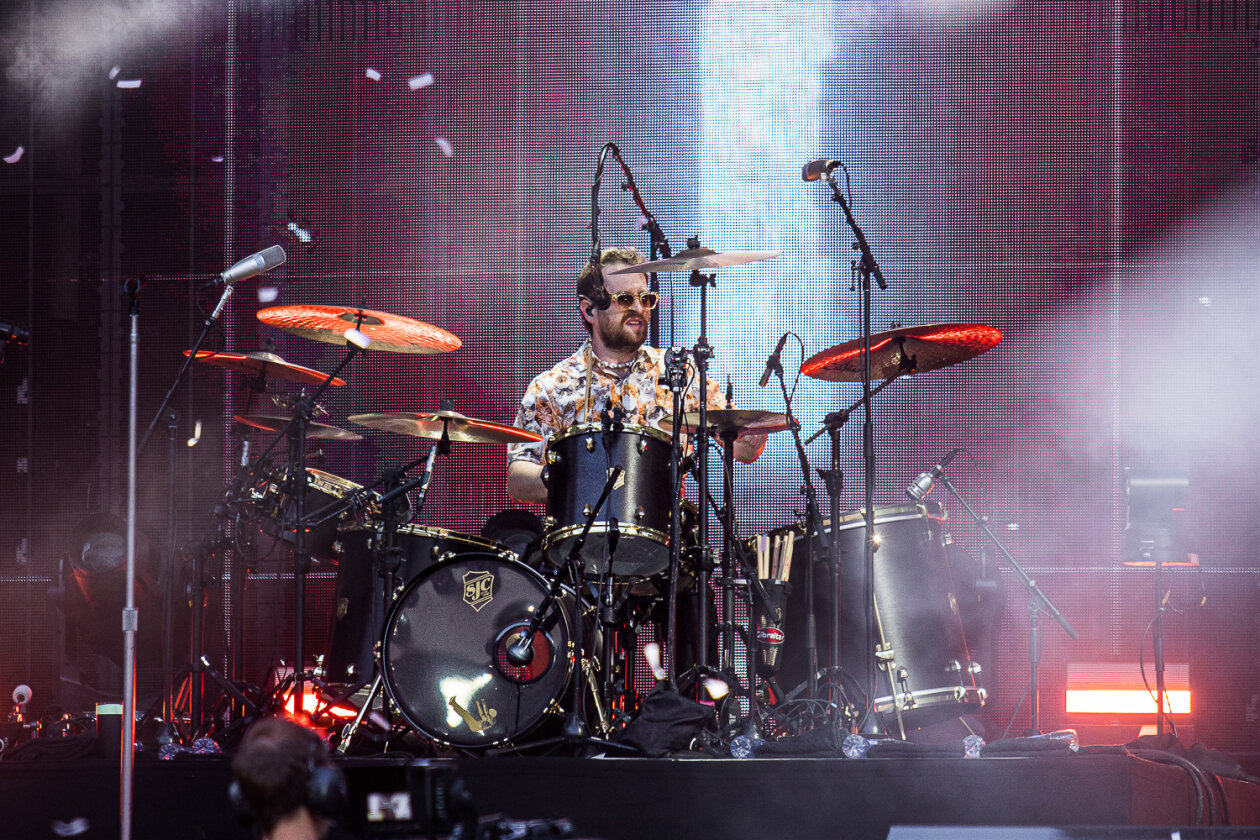 Imagine Dragons begeistern das ausverkaufte Open Air-Stadionrund. – Daniel Platzman.