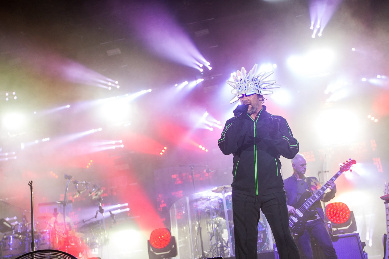 Back in action: die britischen Acidjazz/Funkrock-Dudes um Jay Kay. – Jamiroquai.