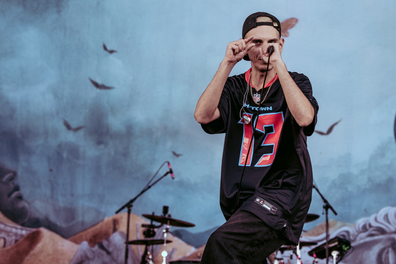 Landmvrks – Die französischen Metalcore-Durchstarter lieferten auf dem Acker ab. – Florent Salfati.