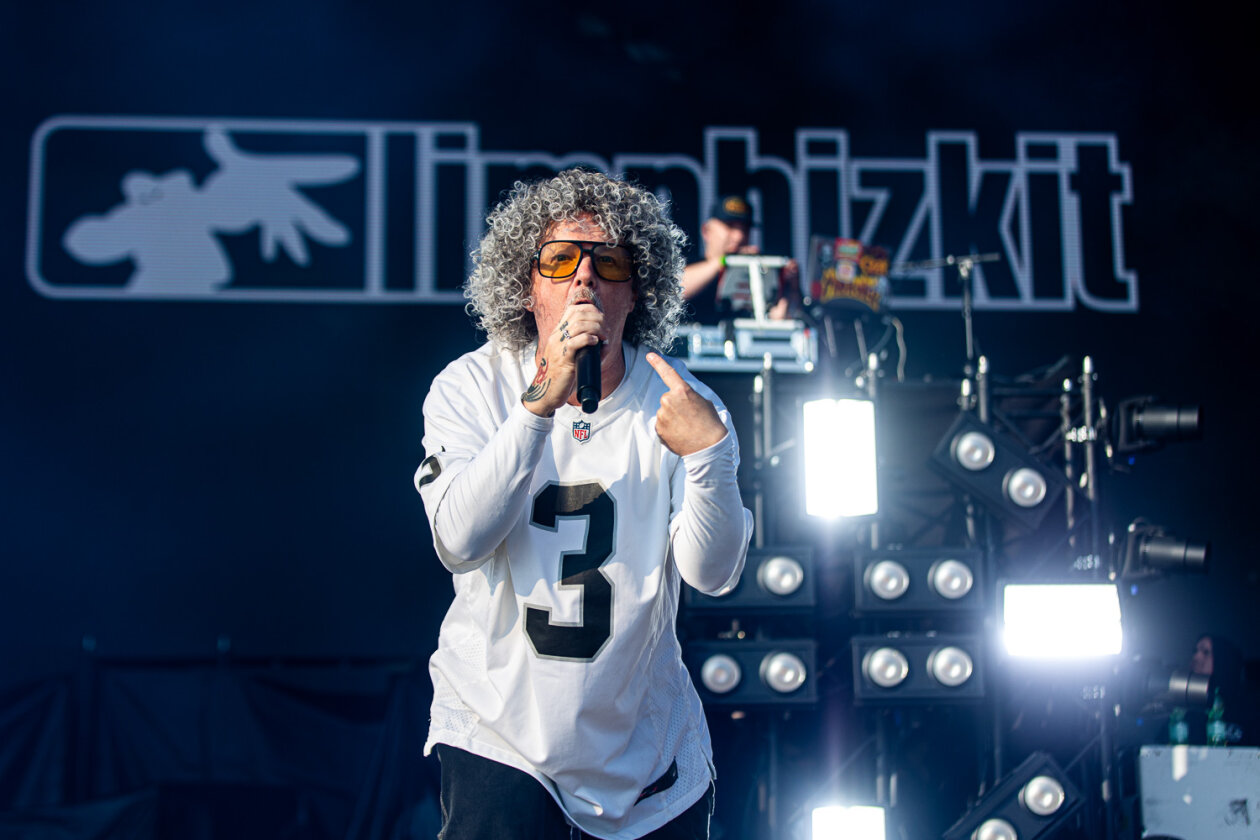 Kamen beim Publikum gut an: Fred Durst, Wes Borland und Band. – Limp Bizkit.