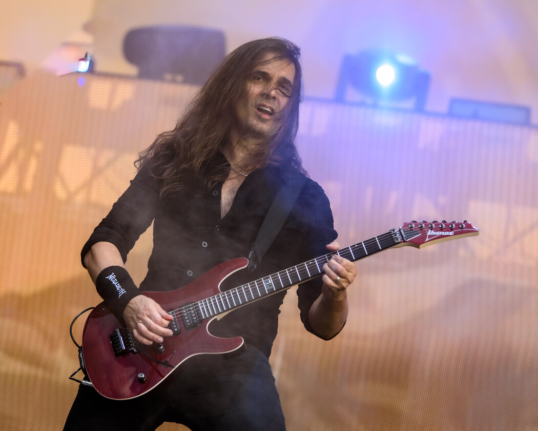 Megadeth – Als Dave Mustaine und Co. die Bühne betreten, geht Wacken steil. – Kiko Loureiro.