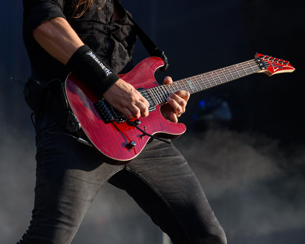 Megadeth – Als Dave Mustaine und Co. die Bühne betreten, geht Wacken steil. – Kiko Loureiro.