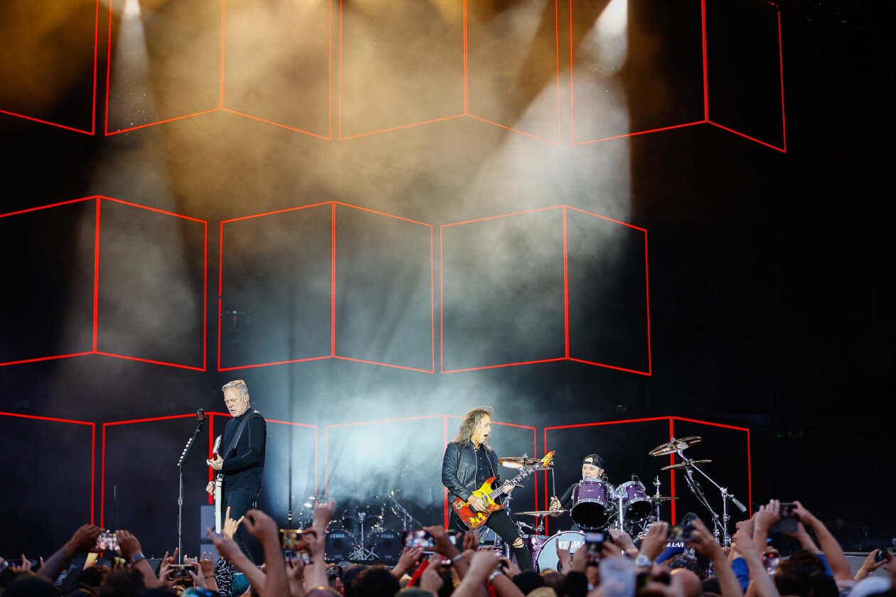 James Hetfield und Co. bei der Download-Premiere am Hockenheimring. – Metallica.