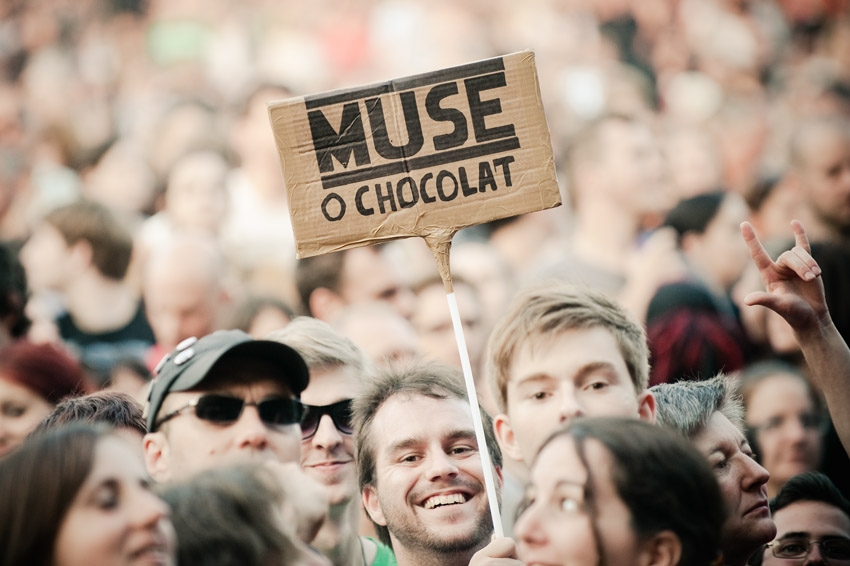 Matthew Bellamy und Kollegen auf der Freilichtbühne. – Muse.