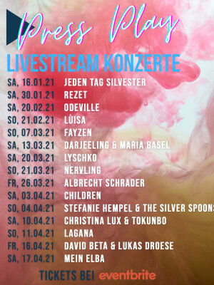 Neue Konzertreihe: Press Play - die Livestream Gigs