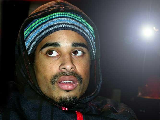 Patrice beim Laut.de-Interview in der Zürcher X-Tra-Lounge. – 