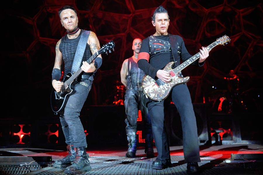 Rammstein – Drei Mal füllen die teutonischen Tanzmetaller den ISS Dome. – Paul Landers und Richard Kruspe.