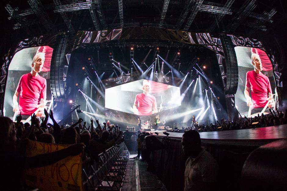Rolling Stones – Die Stones auf ihrer -vermutlich - letzten Tour. – Charlie Watts übergroß auf den Videowalls