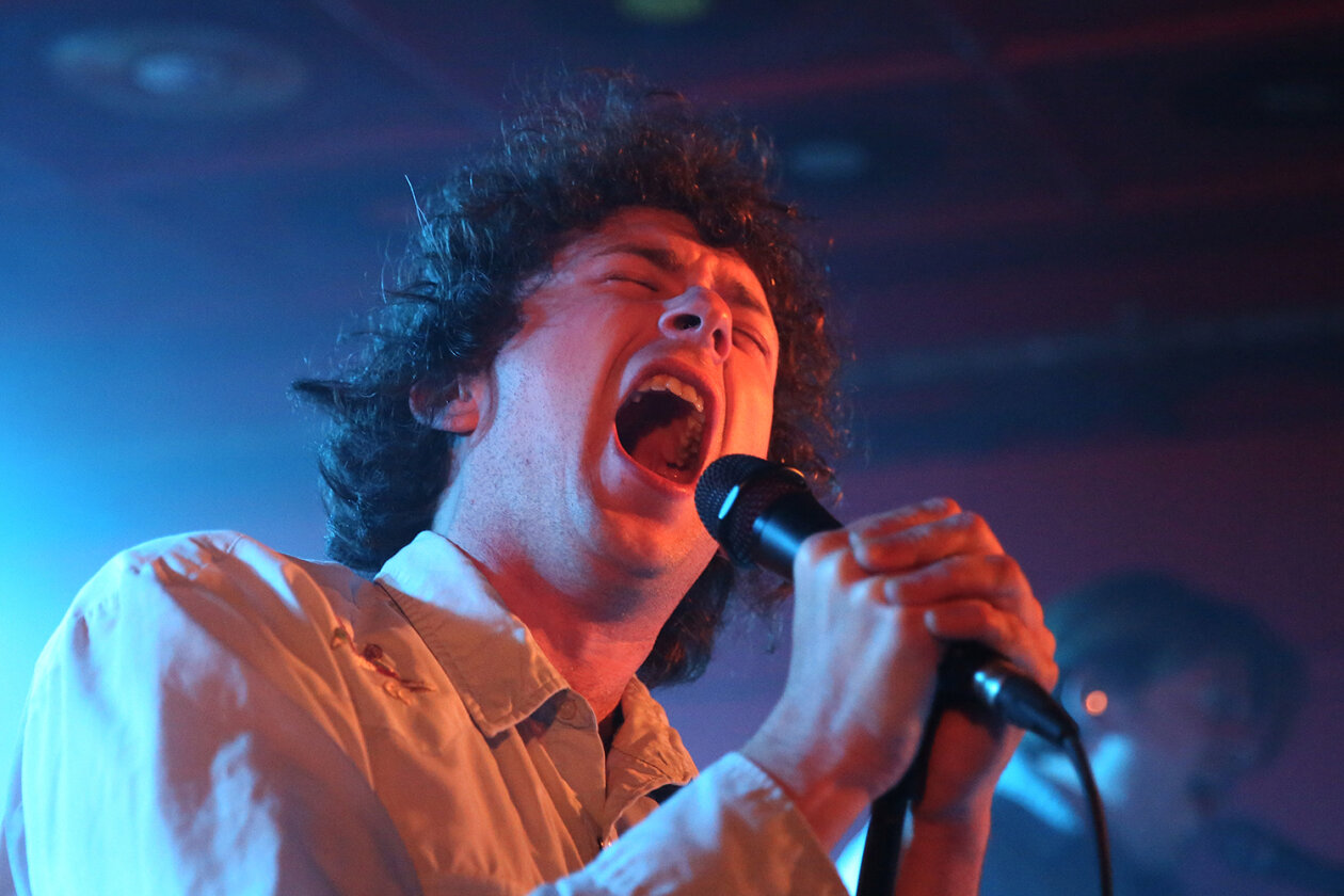 Mit dem Drittling "Food For Worms" on tour: die Post-Punk aus Süd-London. – Shame.