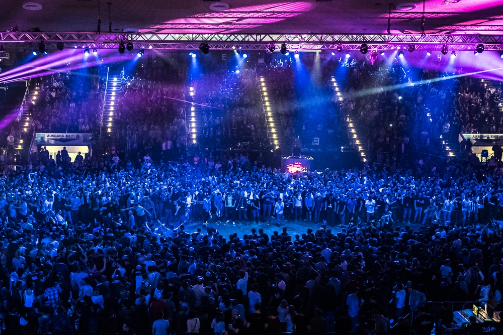 Sido – Der Gegner in der Essener Grugahalle: Haftbefehl. – Viel los beim Soundclash.