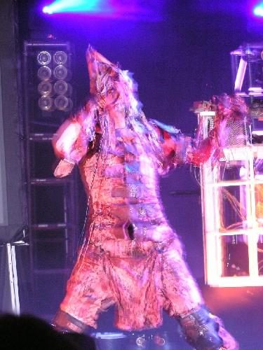 Skinny Puppy boten sowohl musikalisch, als auch visuell eine sehr surreale Show. – 