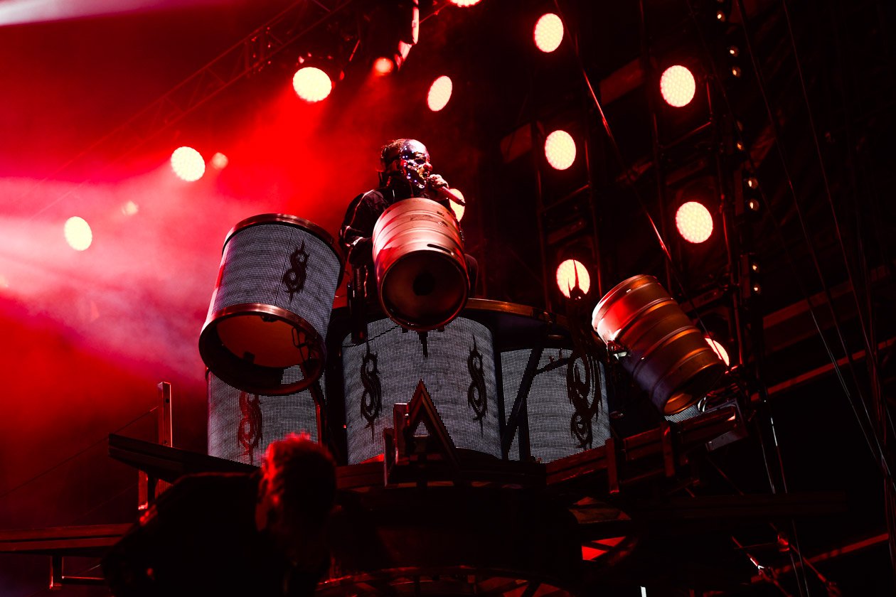 Corey Taylor und Co. machten sich bei ihrem Comeback am letzten Festivaltag die Hauptbühne untertan. – Slipknot.